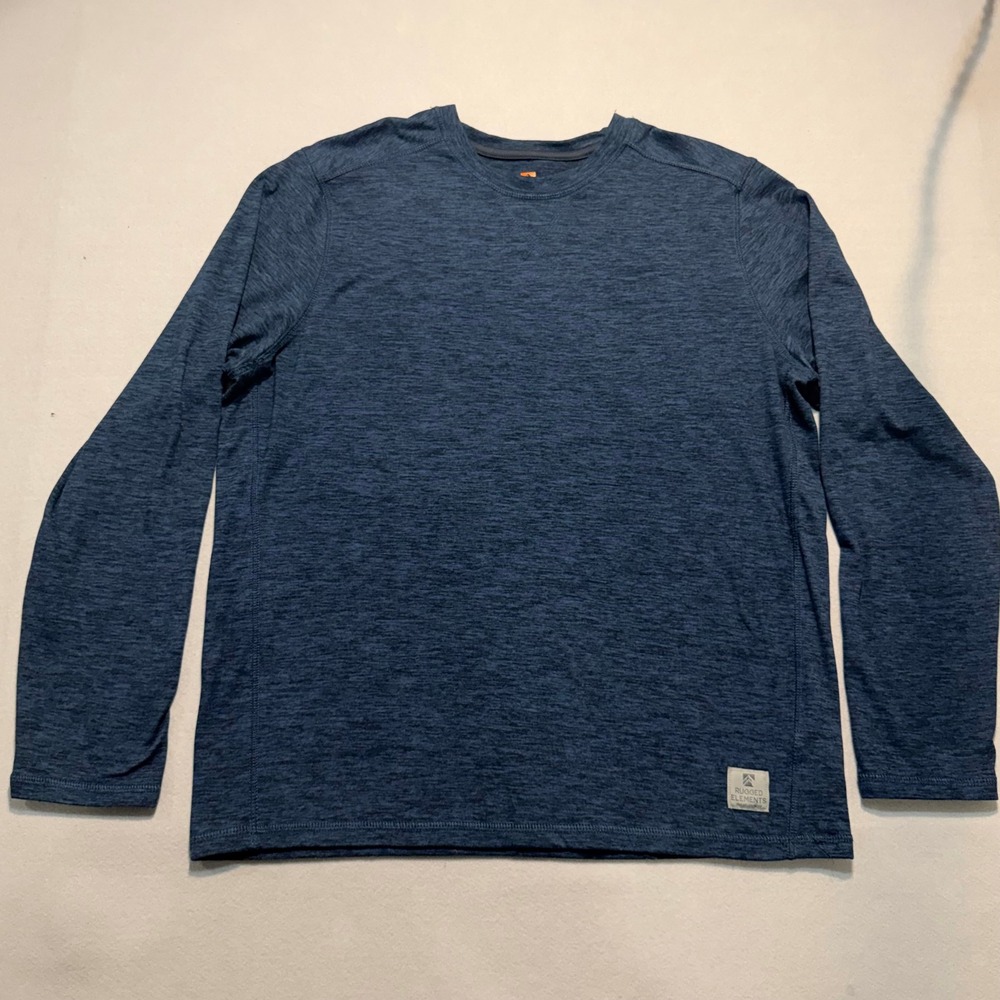 Rugged Elements Mens Long Sleeve Utility Base Layer Shirt Navy Blue Size M